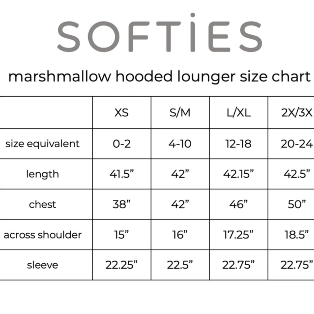 Softies Marshmallow Hooded Lounger in Heather Black Size Small/Medium - Picture 7 of 16